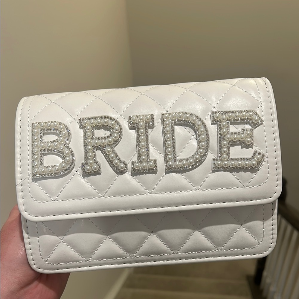 White Quilted Bride Bag